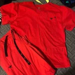 Med Couture scrub set Large top XL bottoms